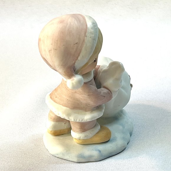 Homco Vintage Christmas Pink Elf Figurine Child Bag of Presents Holiday Decor - Picture 6 of 7